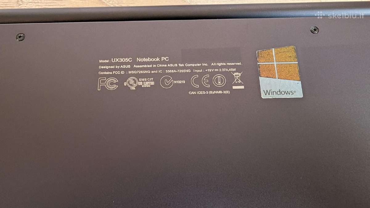 Asus Zenbook Ux305c 8gb RAM 256ssd - nuotraukos Nr. 3