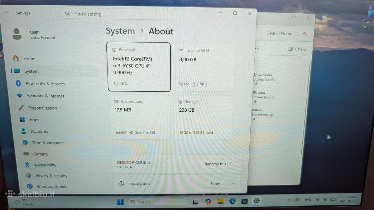 Asus Zenbook Ux305c 8gb RAM 256ssd - nuotraukos Nr. 8