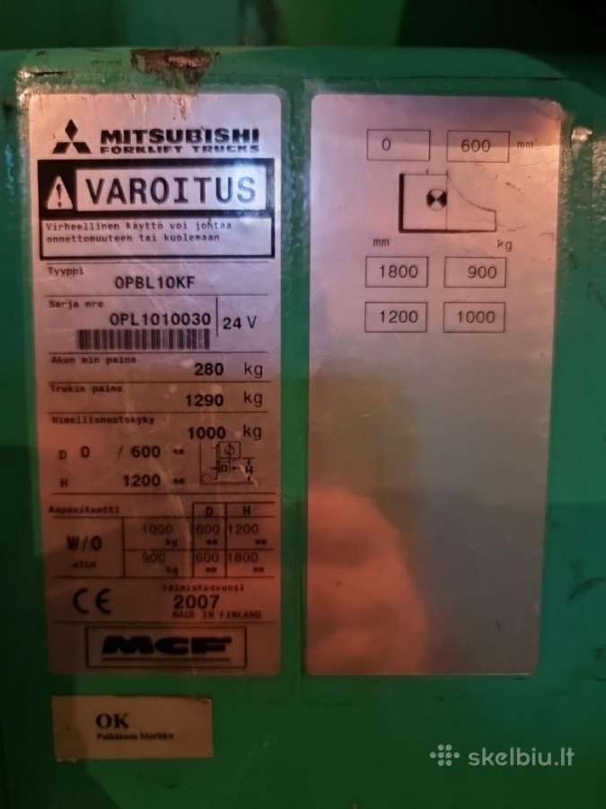 Mitsubishi Opbl10kf elektrinis - nuotraukos Nr. 4