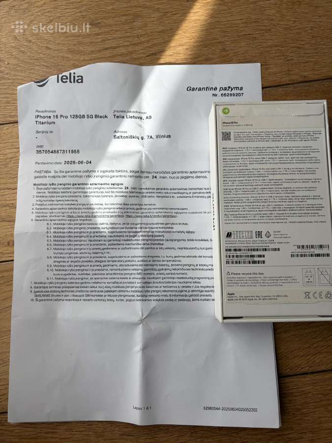 Idealus iPhone 16 Pro 128gb - nuotraukos Nr. 3