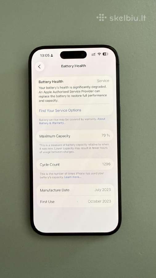 iPhone 15 Pro / 128gb / Titanium Graphite - nuotraukos Nr. 4