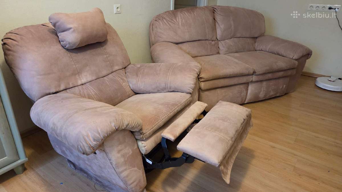Naudotų minkštų baldų komplektas - 75 € - nuotraukos Nr. 2