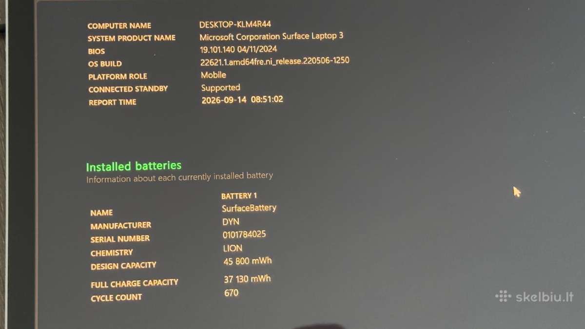 Microsoft Surface Laptop 3. 8/128 - nuotraukos Nr. 4
