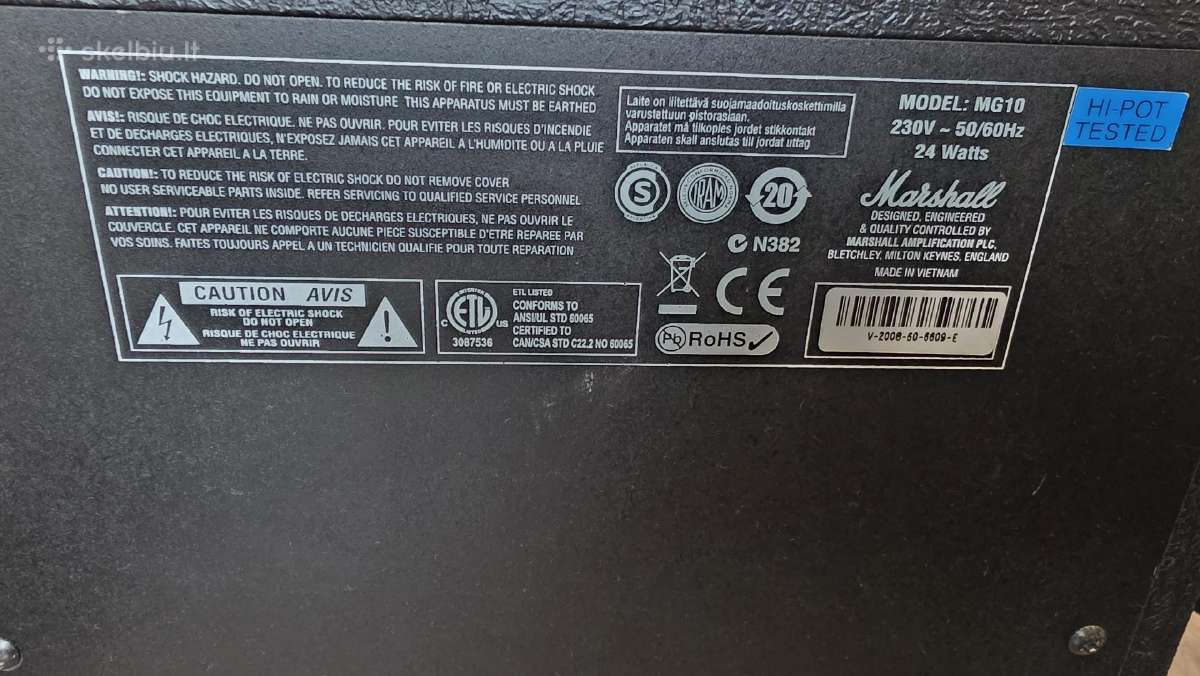 Donner gitara ir Marshall Mg10 24w kubas wireless - nuotraukos Nr. 10