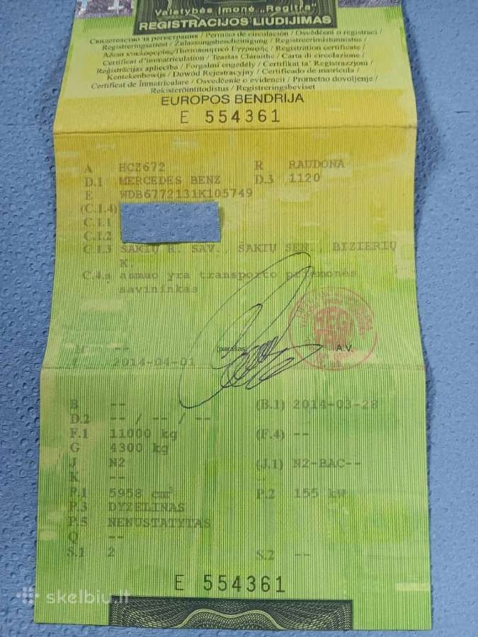 Parduodu Mercedes-benz 1120 - nuotraukos Nr. 14