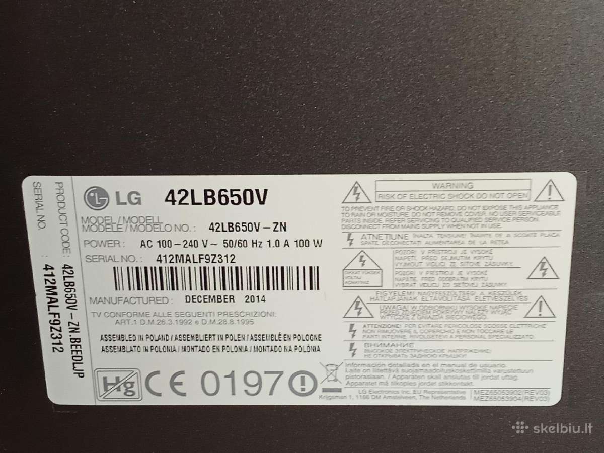 LG Smart WiFi 107cm - nuotraukos Nr. 10