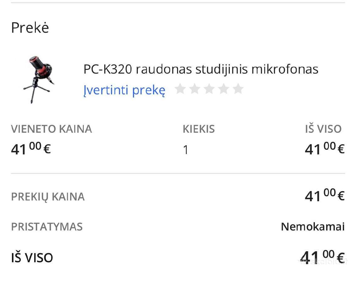 Takstar Pc-k320 studijinis mikrofonas - nuotraukos Nr. 5