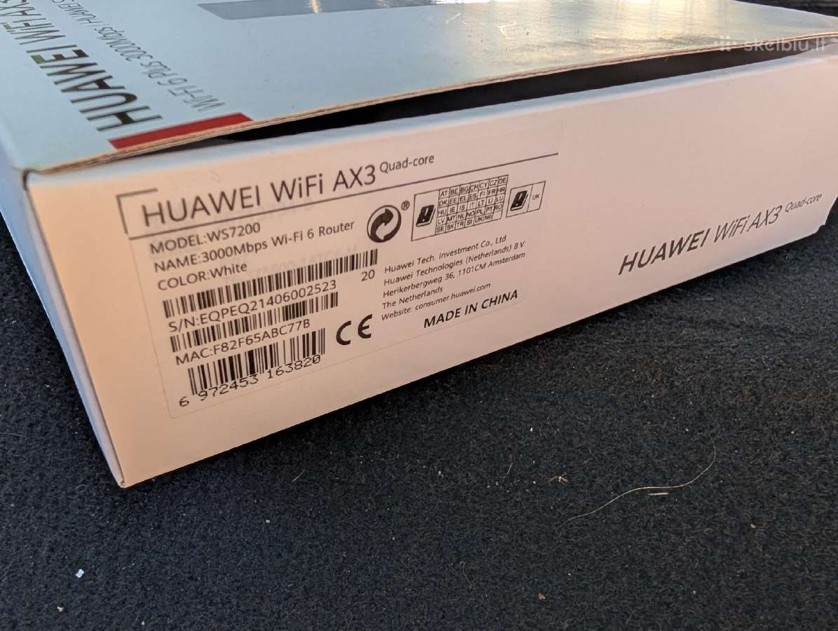 Galingas Wi-fi 6 Huawei Ax3 (ws7200) Quad-core - nuotraukos Nr. 3
