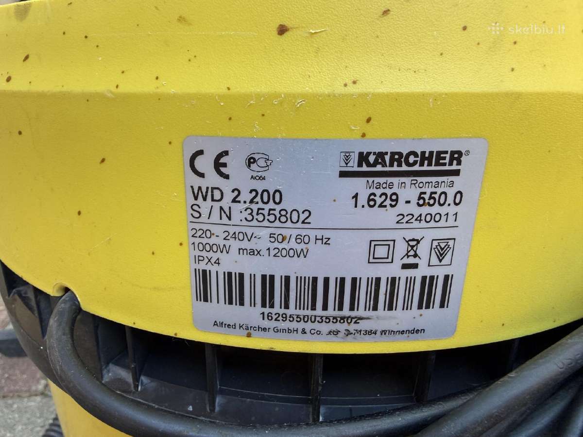 Siurblys Karcher Wd 2.200 - nuotraukos Nr. 3
