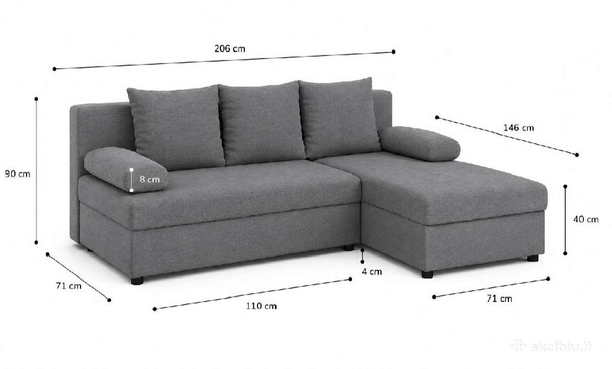 Kampine sofa su miegamaja funkcija - nuotraukos Nr. 3
