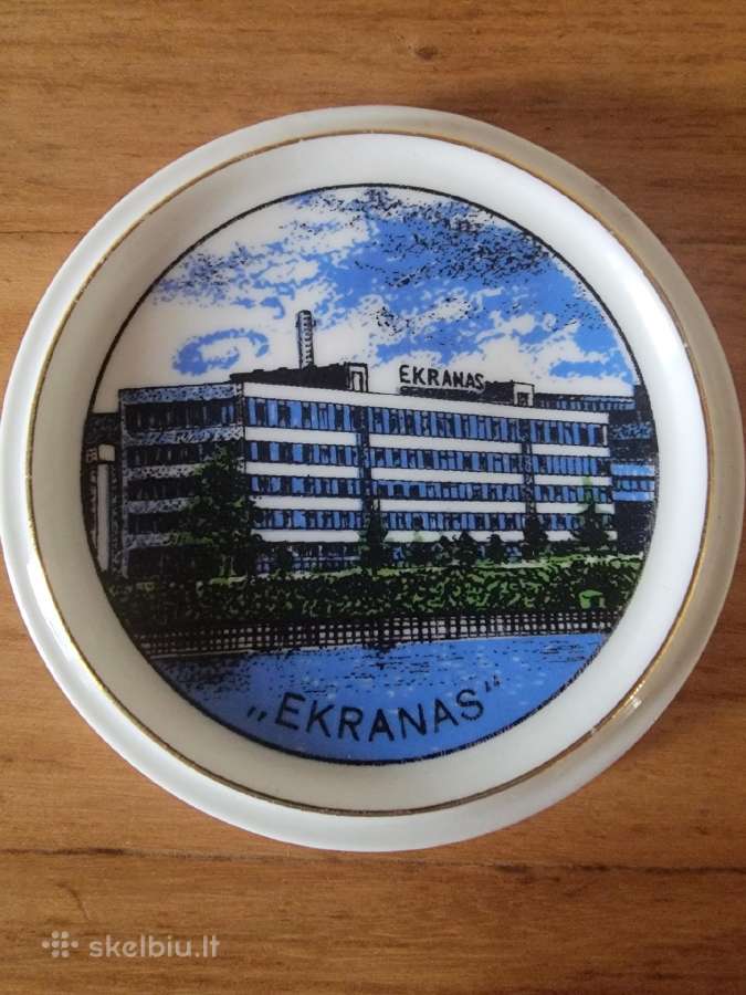 Keramikinis padėkliukas su Panevėžio "Ekrano" g-la - nuotraukos Nr. 2