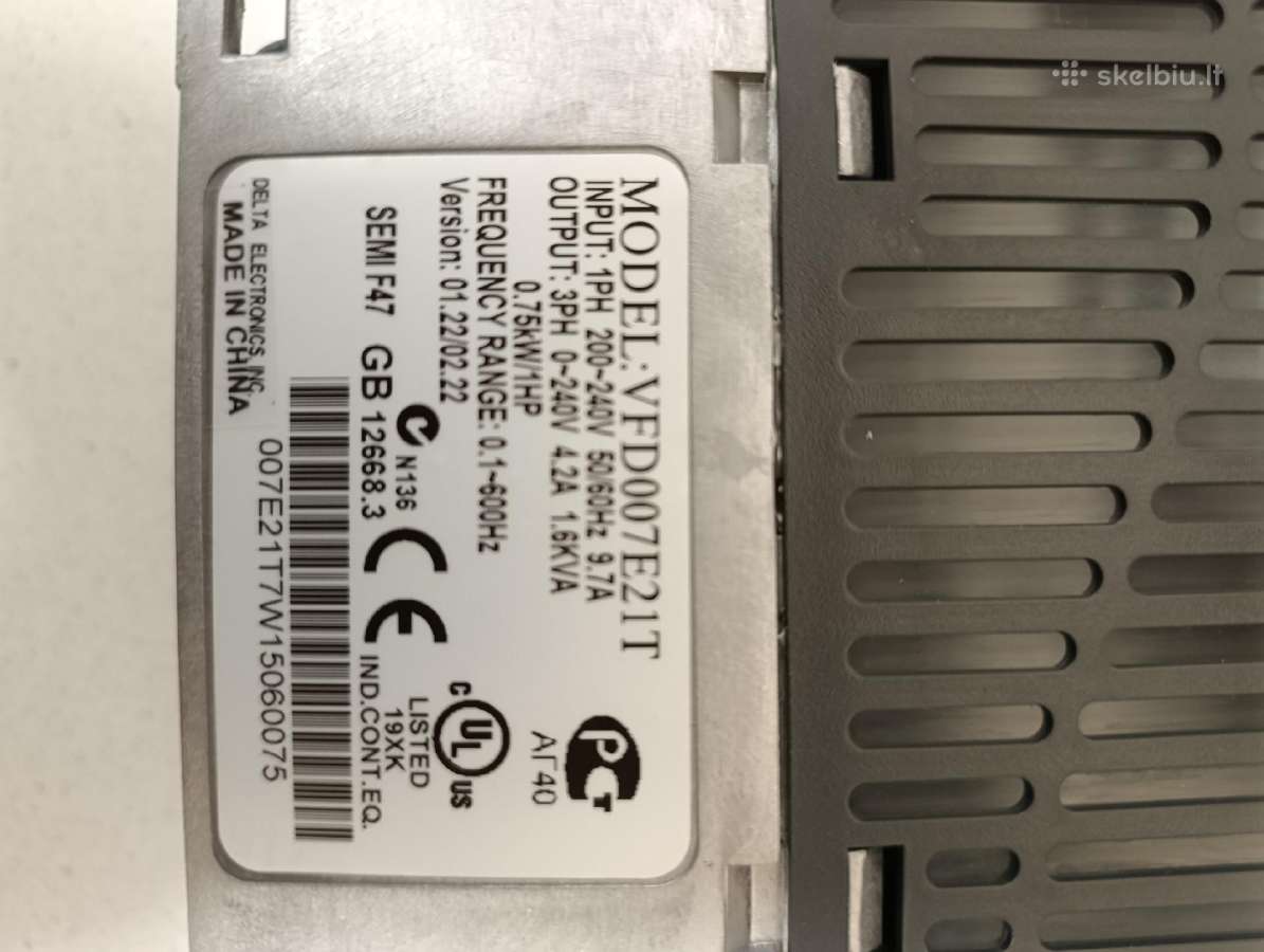 Dažnio keitiklis 230v 0.75kw - nuotraukos Nr. 3