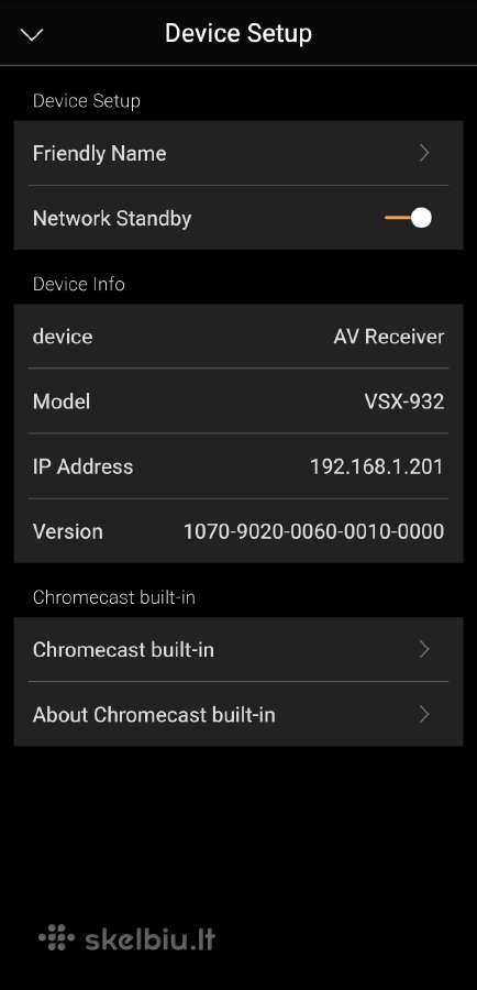 Pioneer vsx 932 Bt WiFi Atmos arc Spotify hireseq - nuotraukos Nr. 4