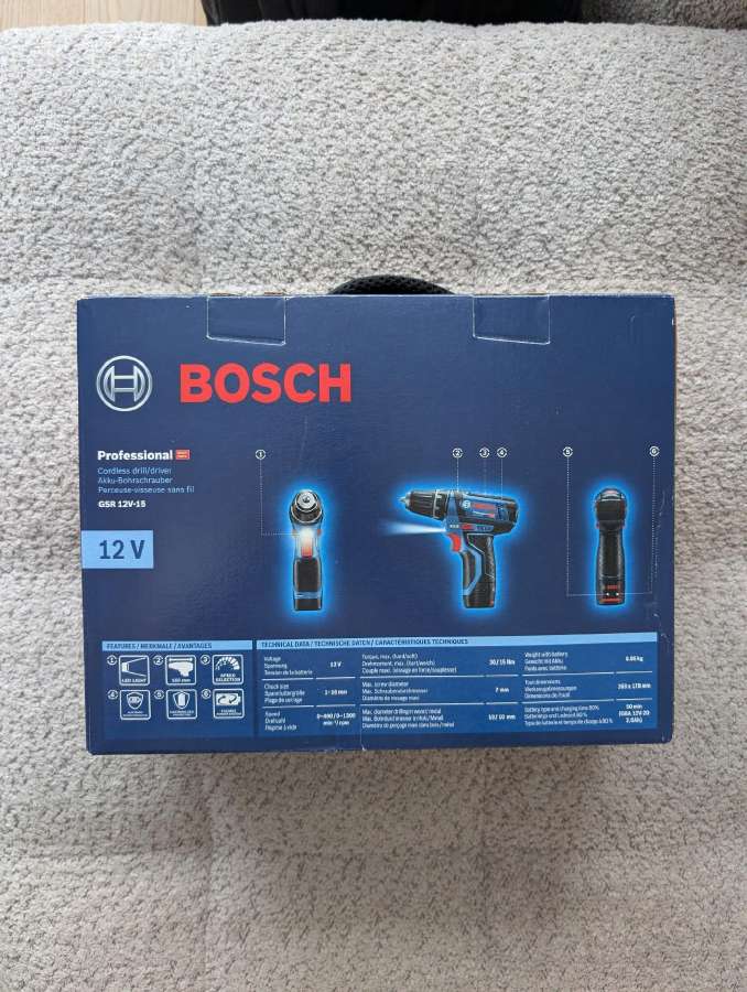 Bosch Gsr 12v-15 + 2 akumuliatoriai + grąžtai - nuotraukos Nr. 10