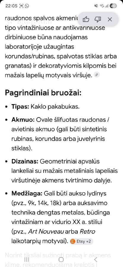 Vintage paauksuotas 14k pakabukas ir sidabro sagė - nuotraukos Nr. 12