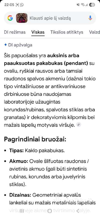 Vintage paauksuotas 14k pakabukas ir sidabro sagė - nuotraukos Nr. 13