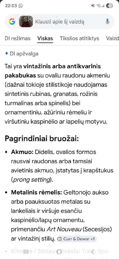 Vintage paauksuotas 14k pakabukas ir sidabro sagė - nuotraukos Nr. 14
