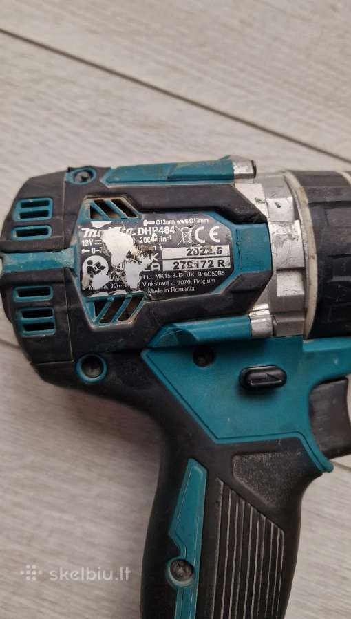 Akumuliatorinis smūginis gręžtuvas Makita Dhp484z - nuotraukos Nr. 5