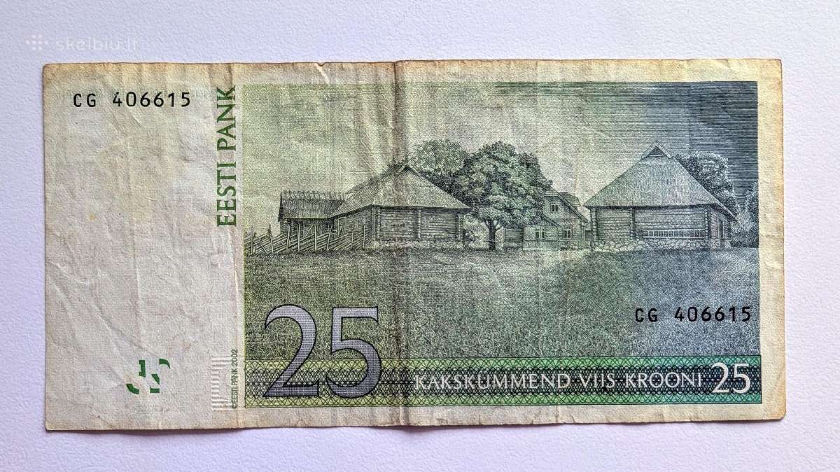 Estijos kronos – 25 Kronų banknotas, 2002 m. - nuotraukos Nr. 2