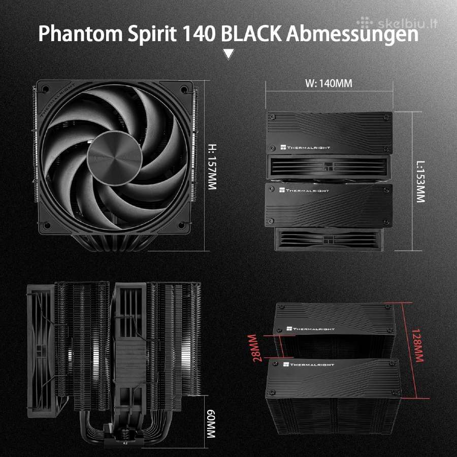 Phantom Spirit 140 Black Naujausias Modelis - nuotraukos Nr. 3