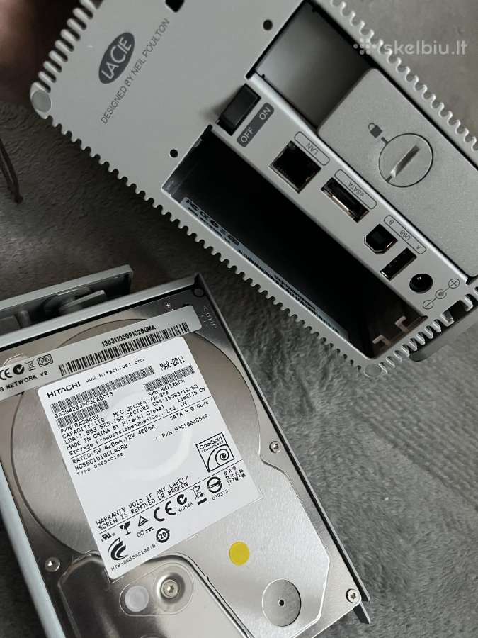 Lacie 2-bay HDD dėklas su 21 TB Hitachi diskais - nuotraukos Nr. 3