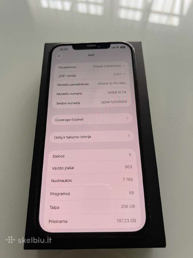 Parduodu iPhone 12pro Max 256 GB - nuotraukos Nr. 7