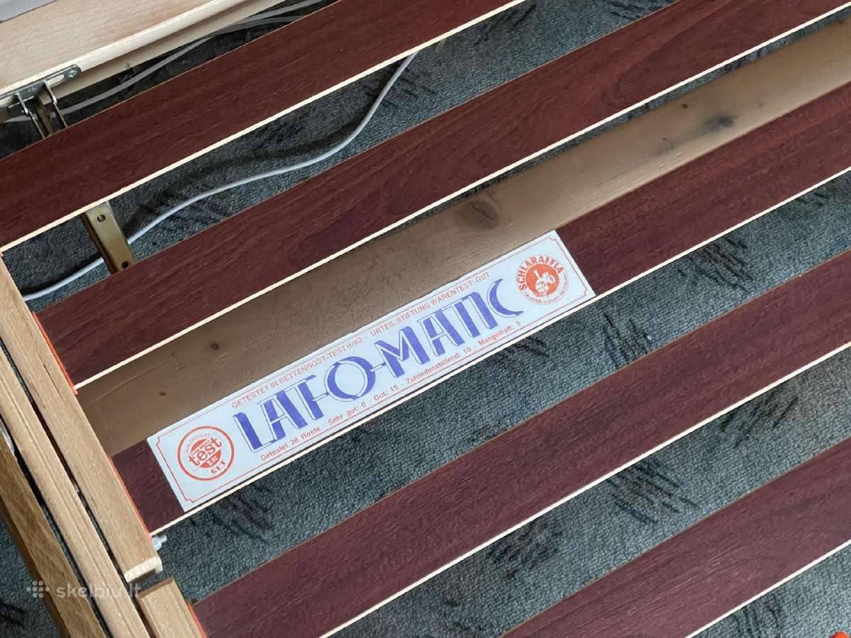 Ąžuolo masyvo dvigulė lova su 2x2 metro. - nuotraukos Nr. 2