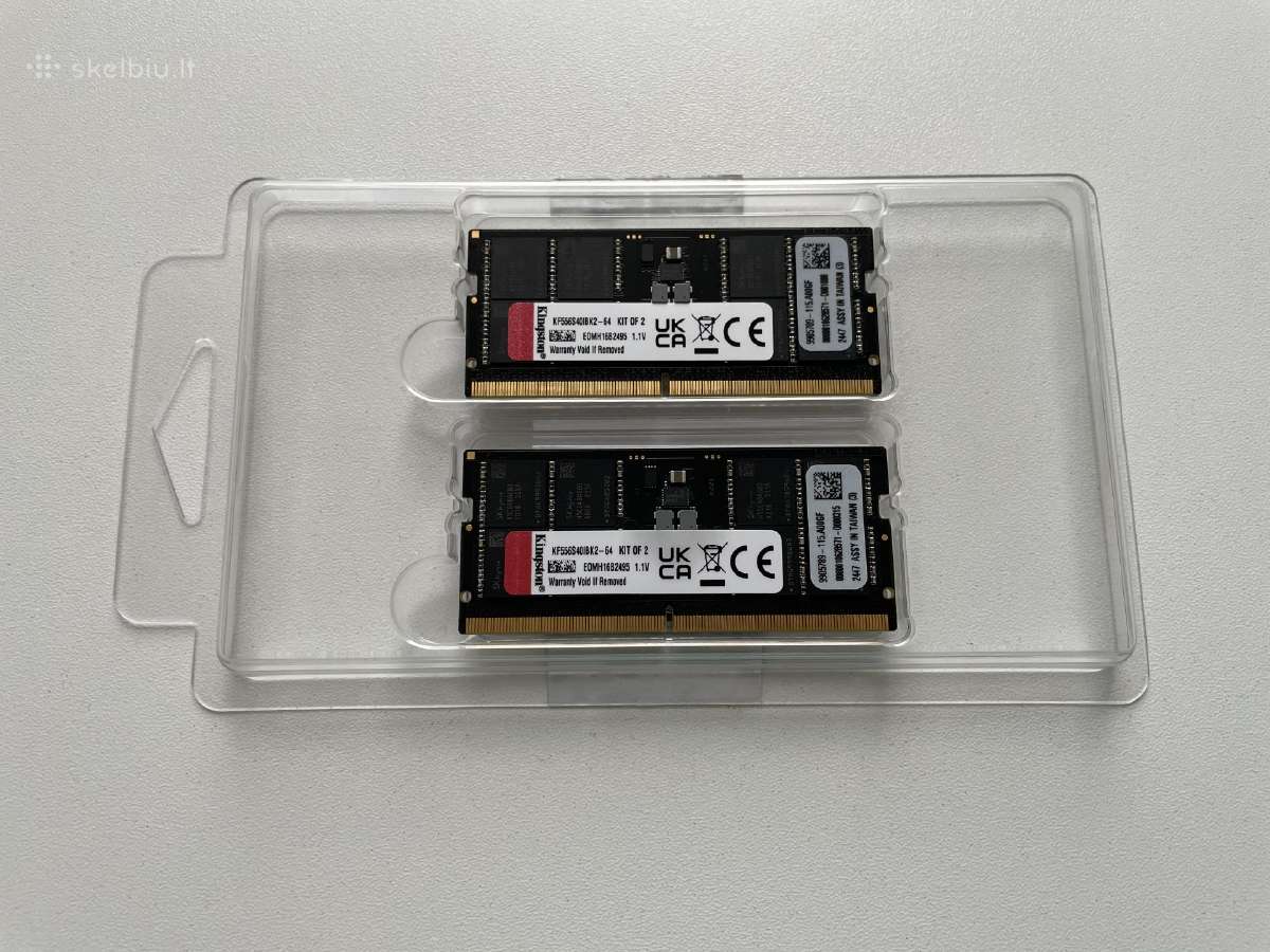 Kingston Fury 64gb (2x32gb) Ddr5 5600mhz - nuotraukos Nr. 3