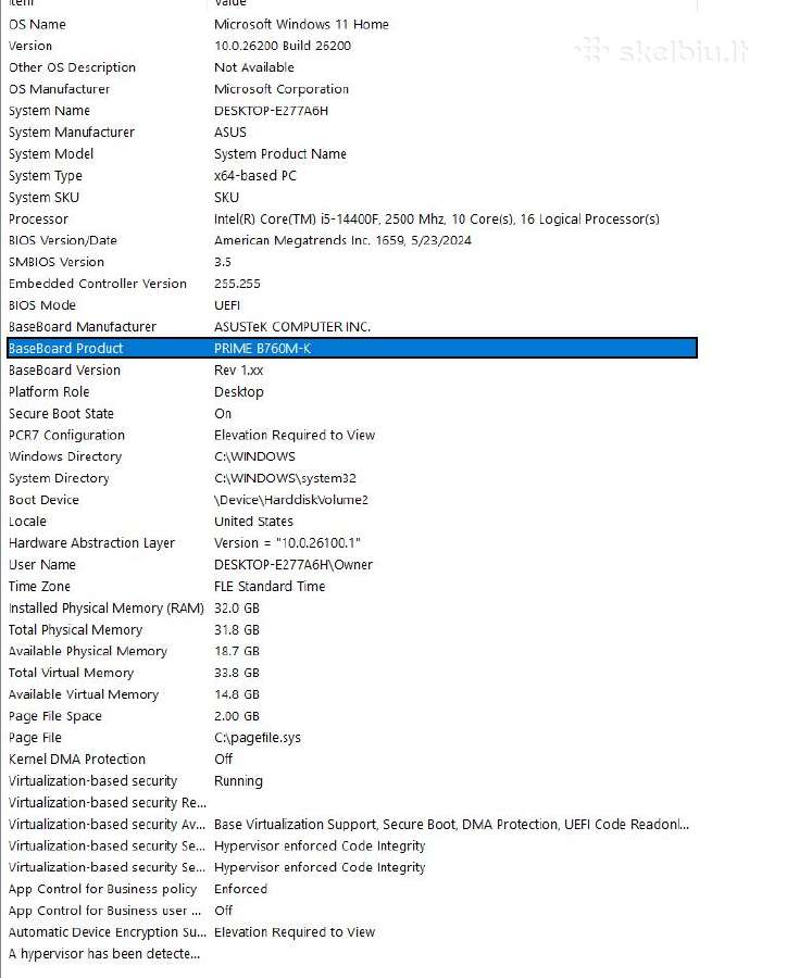 Gaming Pc Rtx4060ti i5-14400f 32gb Ddr5 - nuotraukos Nr. 2