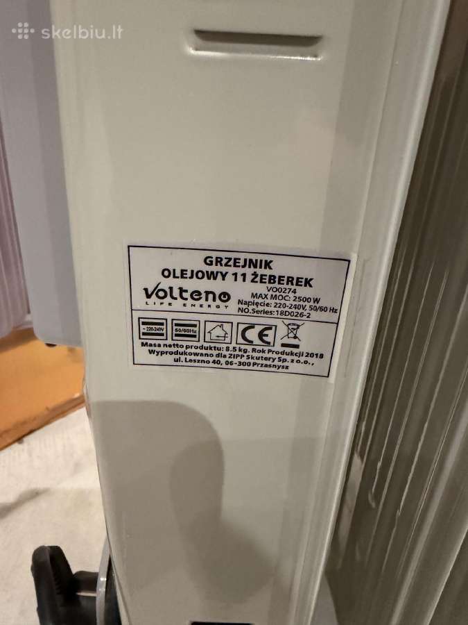 Tepalinis šildytuvas Volteno 2500w - nuotraukos Nr. 5