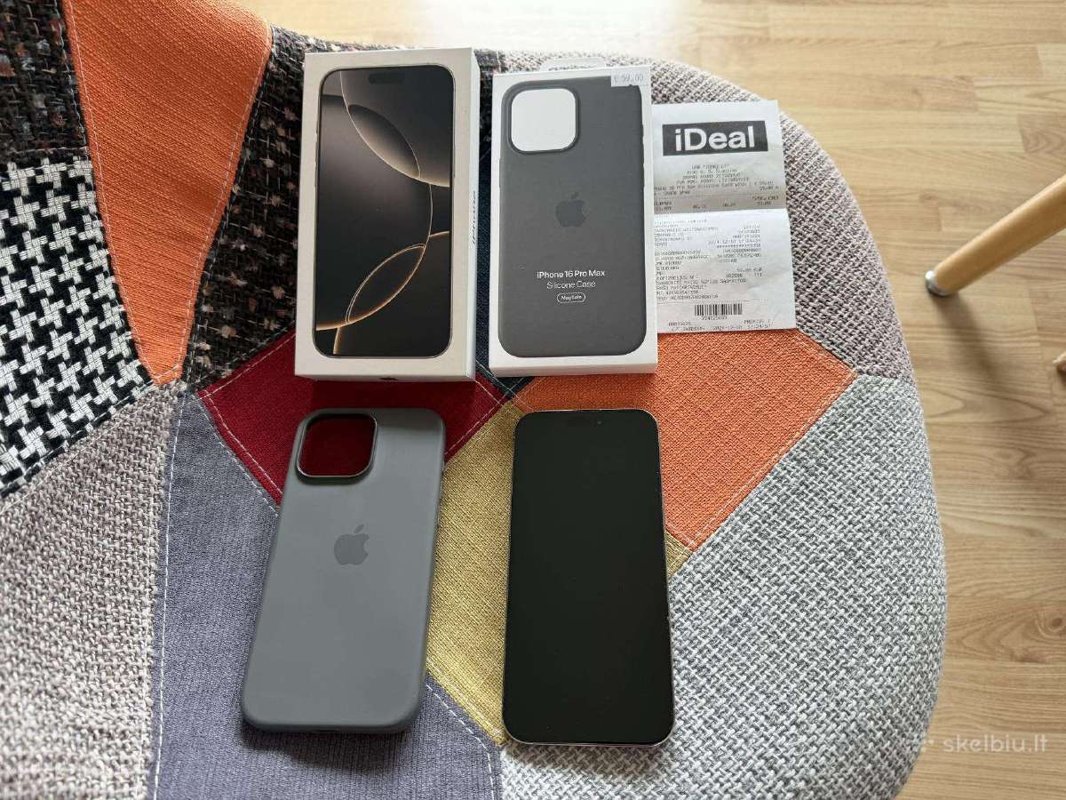 Phone 16 Pro Max,256gb.,garantija,idealus,titanium - nuotraukos Nr. 2