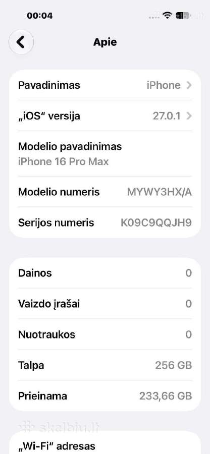 Phone 16 Pro Max,256gb.,garantija,idealus,titanium - nuotraukos Nr. 12