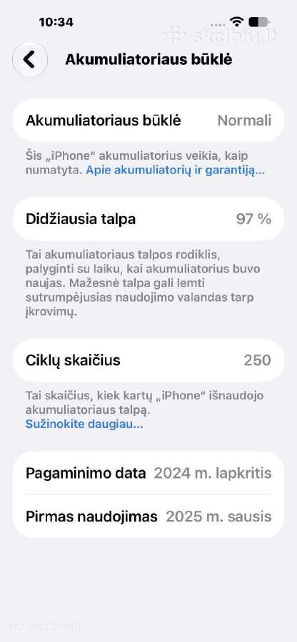 Phone 16 Pro Max,256gb.,garantija,idealus,titanium - nuotraukos Nr. 13