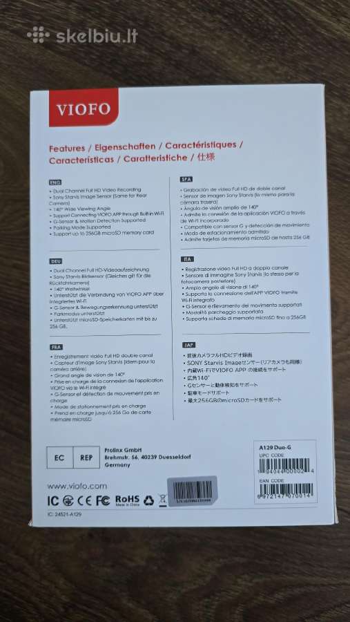 Vaizdo registratorius Viofo A129 Duo (naudotas) - nuotraukos Nr. 8
