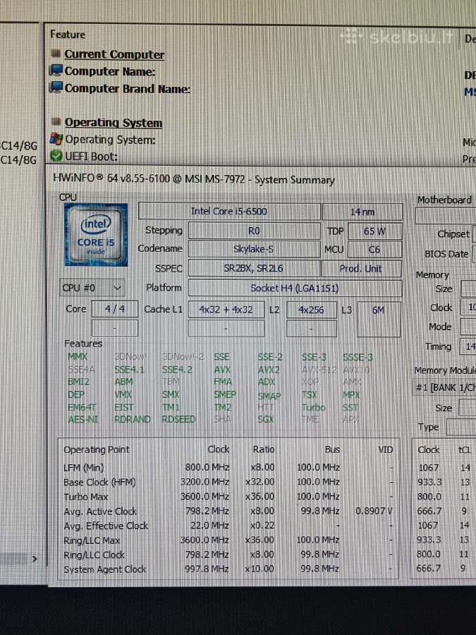Stacionarus kompiuteris i5 6500, r9 390, Ddr4 16gb - nuotraukos Nr. 8