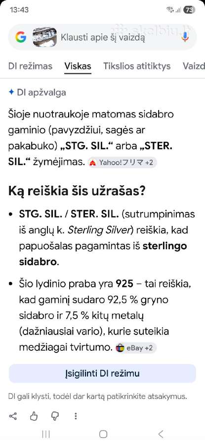 Vintage paauksuotas 14k pakabukas ir sidabro sagė - nuotraukos Nr. 24