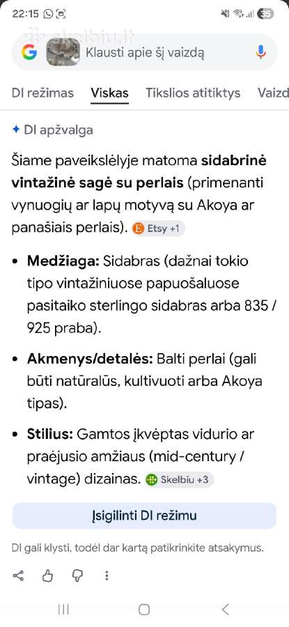 Vintage paauksuotas 14k pakabukas ir sidabro sagė - nuotraukos Nr. 25