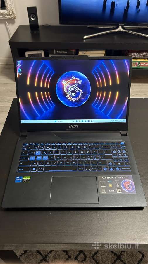 Msi Cyborg 15 A12u, Nvidia Rtx, Ddr5, 500gb SSD - nuotraukos Nr. 3