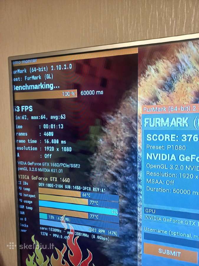 Gigabyte Geforce Gtx 1660 Oc 6g - nuotraukos Nr. 3