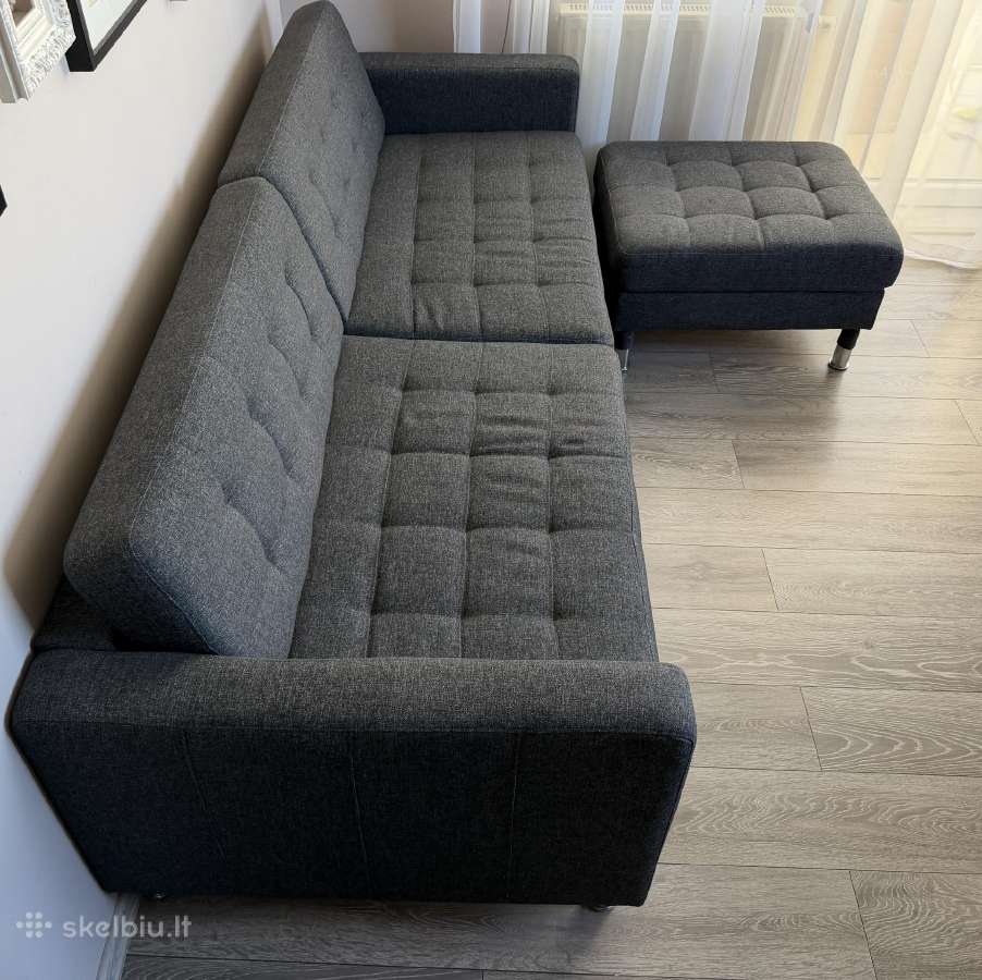 Ikea landskrona skleidžiama sofa su pufu - nuotraukos Nr. 2
