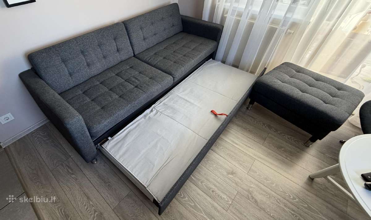 Ikea landskrona skleidžiama sofa su pufu - nuotraukos Nr. 3