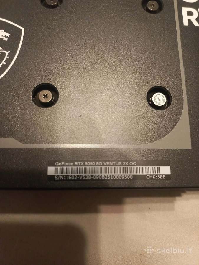 Msi Geforce Rtx 5050 Ventus 2x Oc 8g - nuotraukos Nr. 3