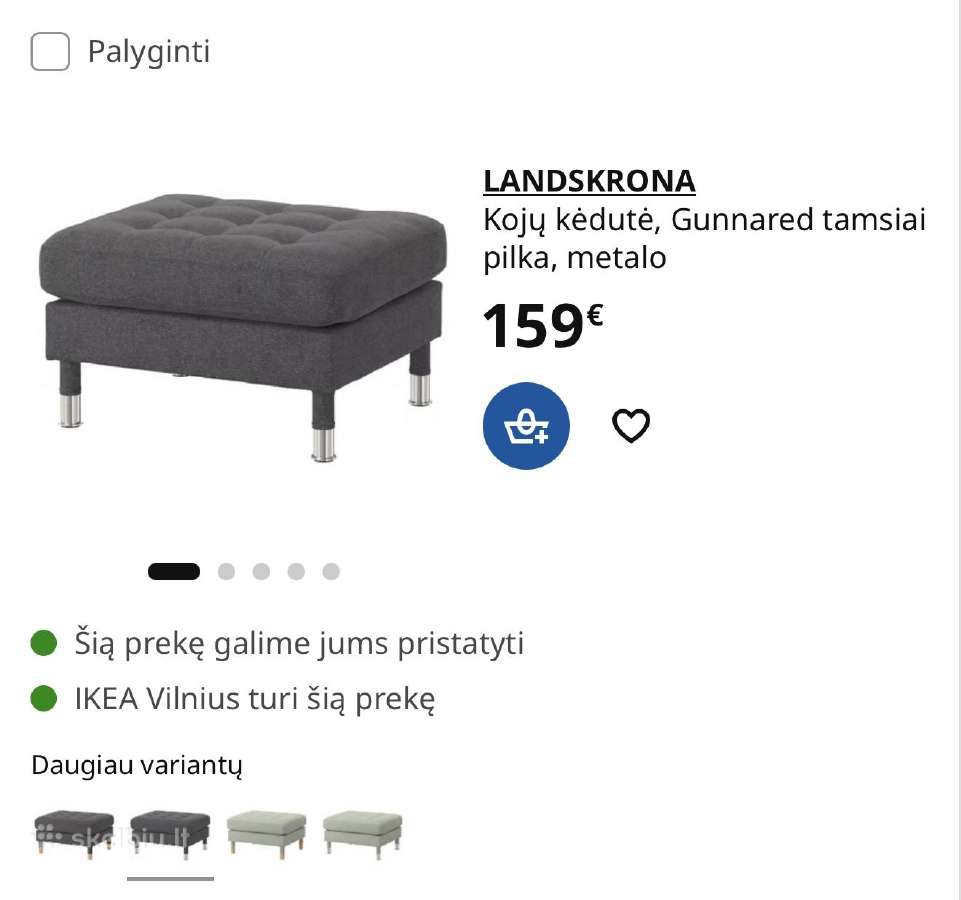 Ikea landskrona skleidžiama sofa su pufu - nuotraukos Nr. 8