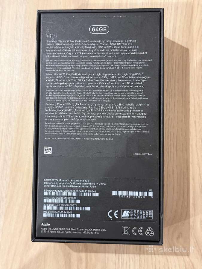 iPhone 11 pro 64gb gold - nuotraukos Nr. 12