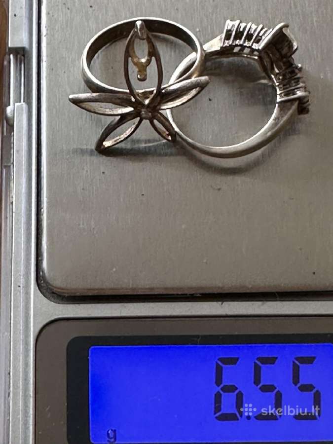 3 vintažinių sidabrinių žiedų rinkinys - nuotraukos Nr. 4