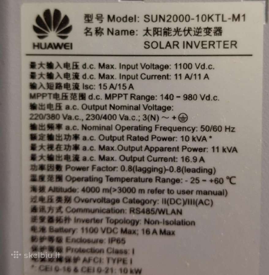 Huawei Sun2000-10ktl-m1 trifazį tinklo inverterį - nuotraukos Nr. 4