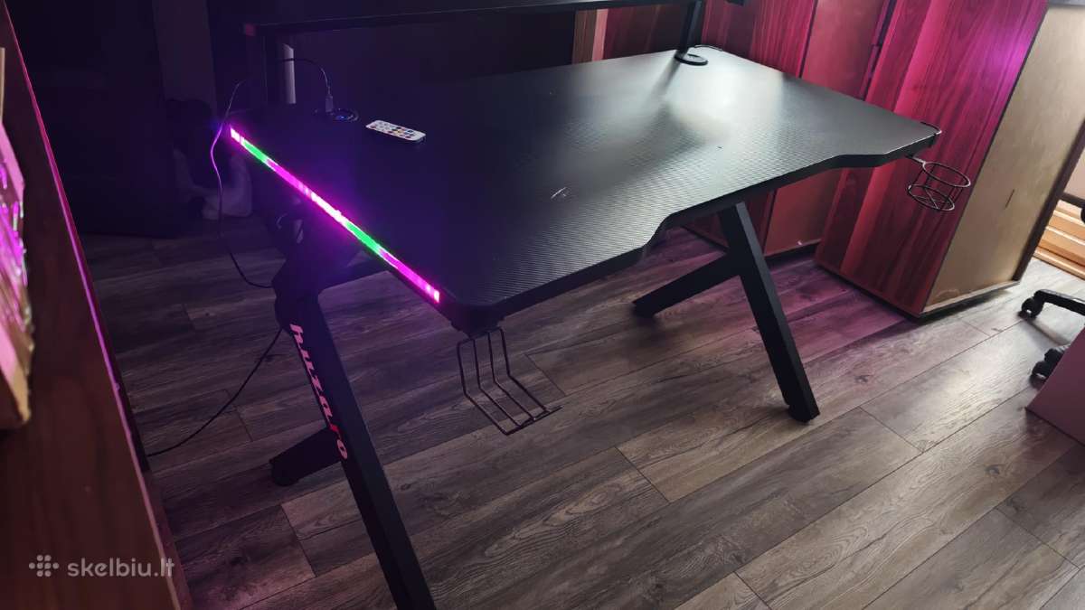 Kompiuterio stalas LED + komoda - nuotraukos Nr. 6
