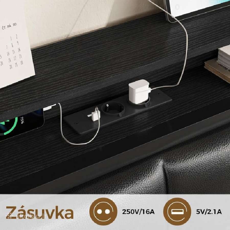 Dvigulė lova 140x190 su LED, Usb, lentynėle - nuotraukos Nr. 4