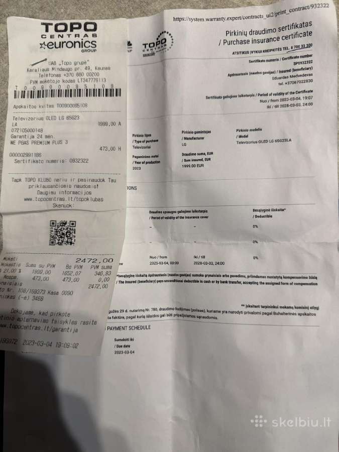 LG Oled65g2la - nuotraukos Nr. 2