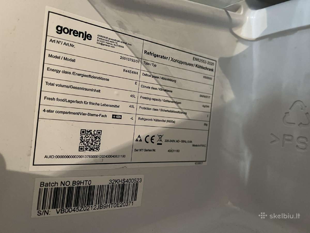 Nedaug naudotas mažas šaldytuvas Gorenje - nuotraukos Nr. 4